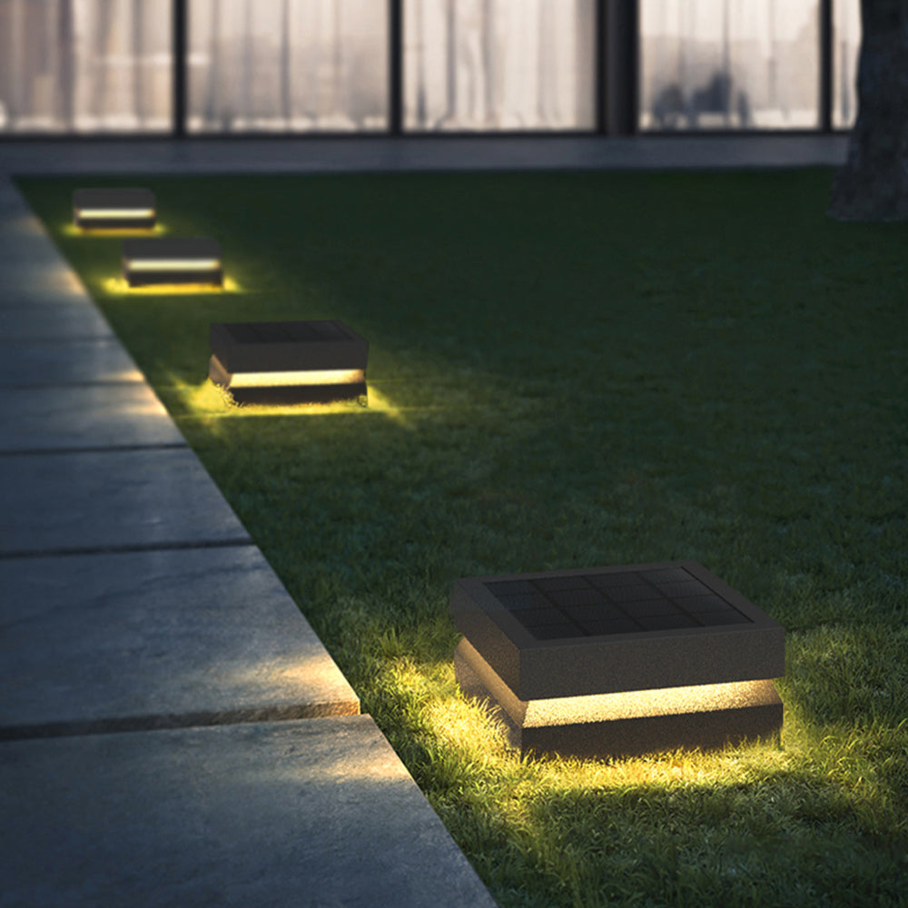 Lampă de Exterior Corvex Modernă Concavă Neagră Solară