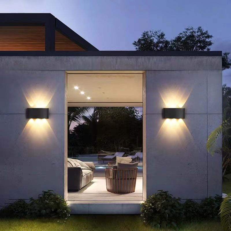Lampă de perete Nirex Modernă Rectangulară de Exterior cu Design Undă de Apă
