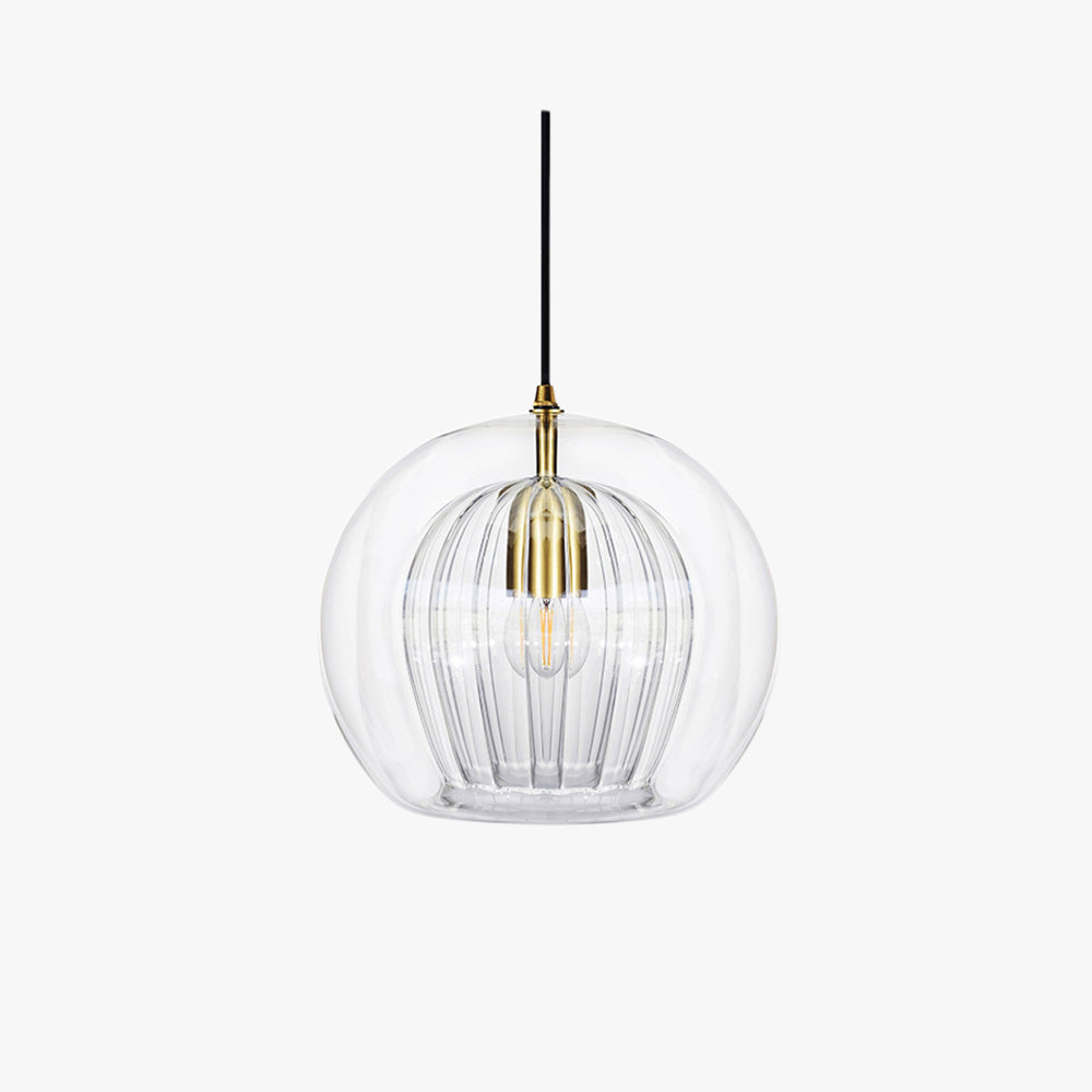 Pendul Althio cu Glob de Sticlă Transparent Chihlimbar