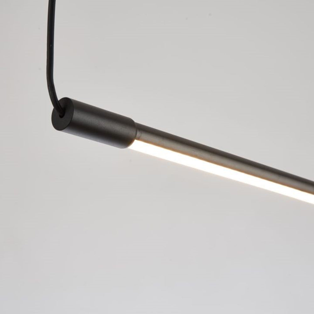 Lampă suspendată Miren, minimalistă, liniară, neagră