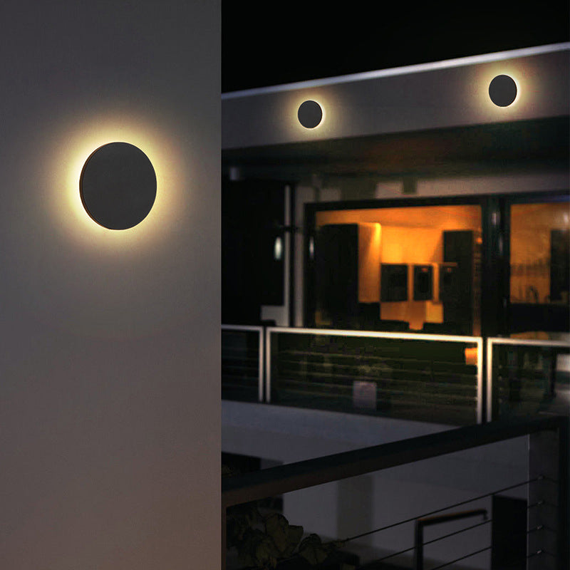 Lampă de Perete Exterior LED Dori Minimalistă, Rotundă/Pătrată, Negru/Alb