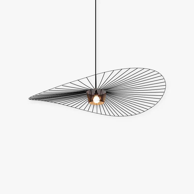 Lampă suspendată Xelion Floare Modernă din Țesătură Negru/Alb/Auriu/Maro