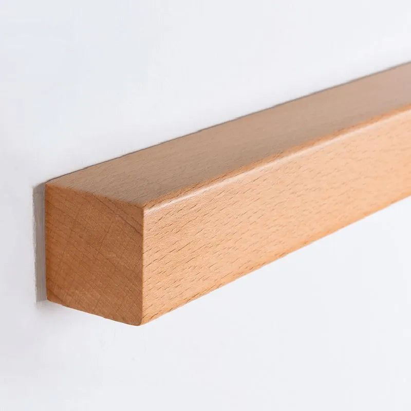 Lampă de perete liniară Varelin, cu aspect de lemn, pentru oglindă