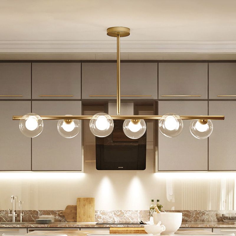 Lustră suspendată Lumirel cu sticlă tip bule, design liniar