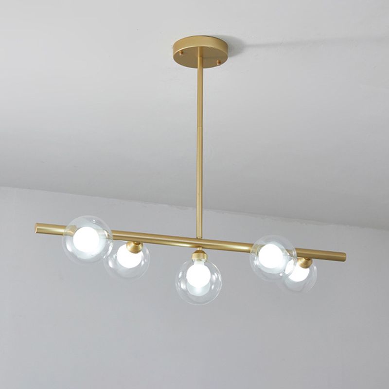 Lustră suspendată Lumirel cu sticlă tip bule, design liniar