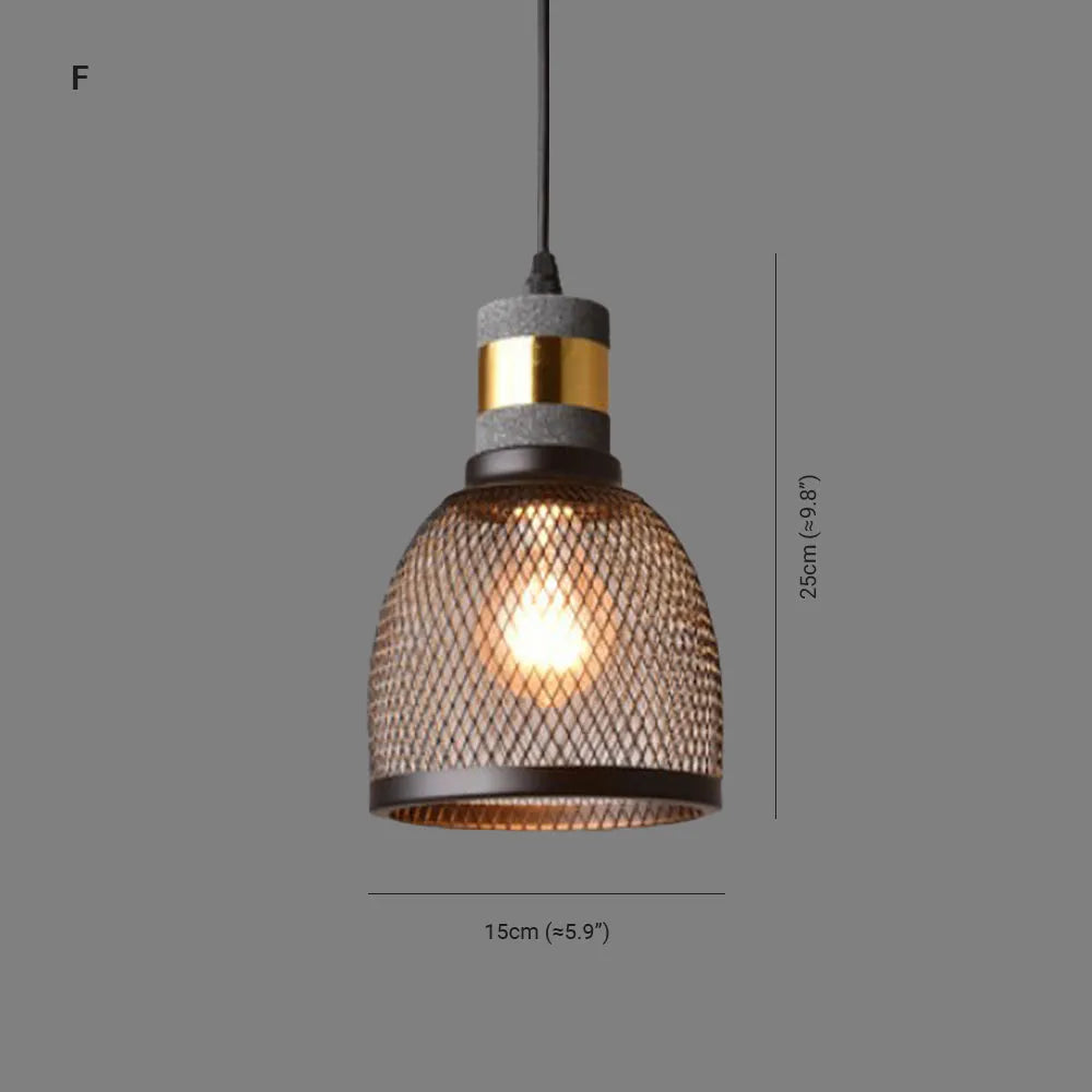 Vireth Lampă Suspendată Industrială Cilindrică Ciment