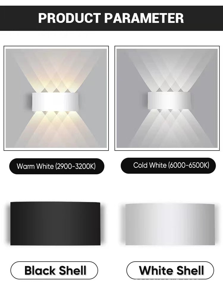 Lampă de perete Nirex Modernă Rectangulară de Exterior cu Design Undă de Apă