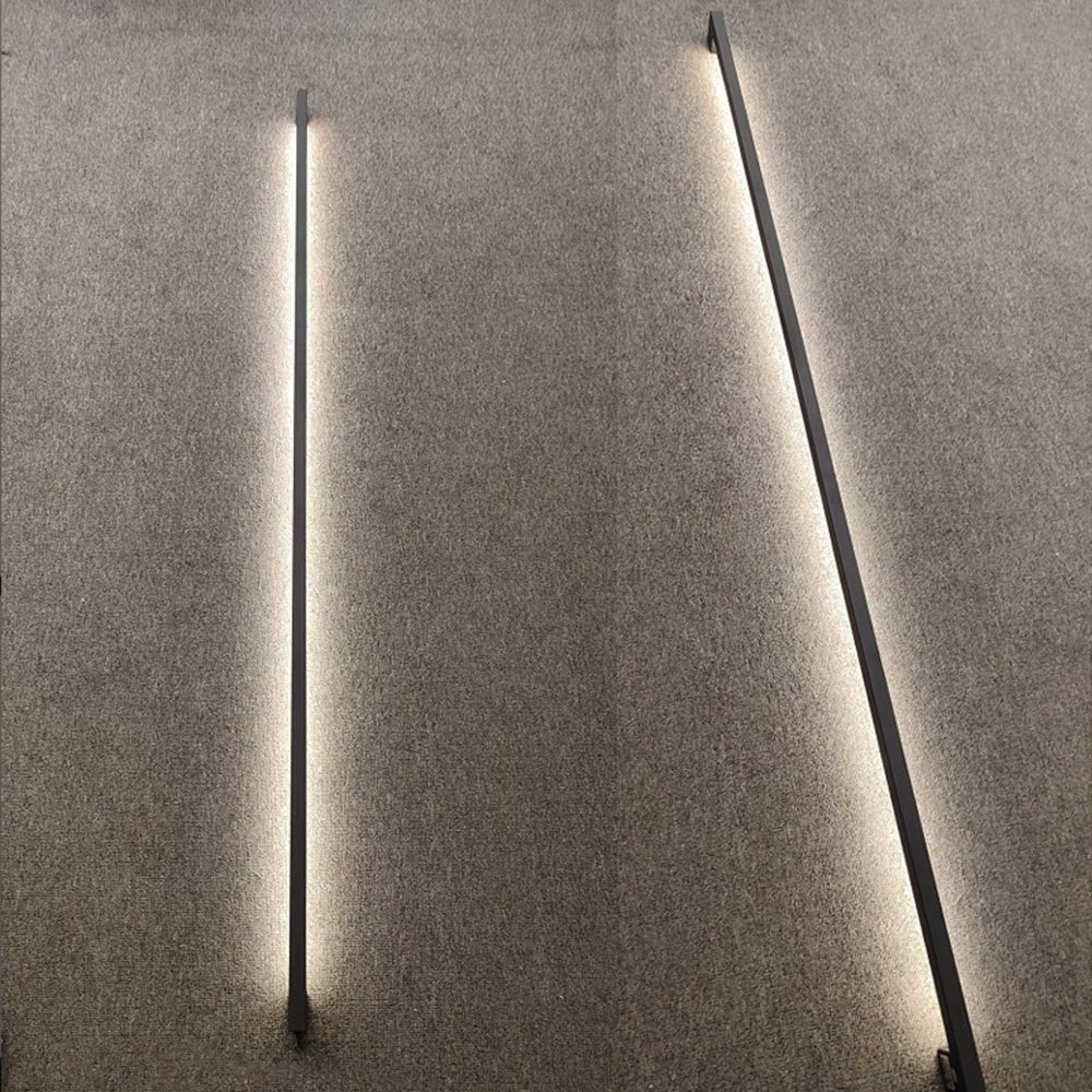 Lampă de perete LED Evoa modernă, subțire, liniară, neagră