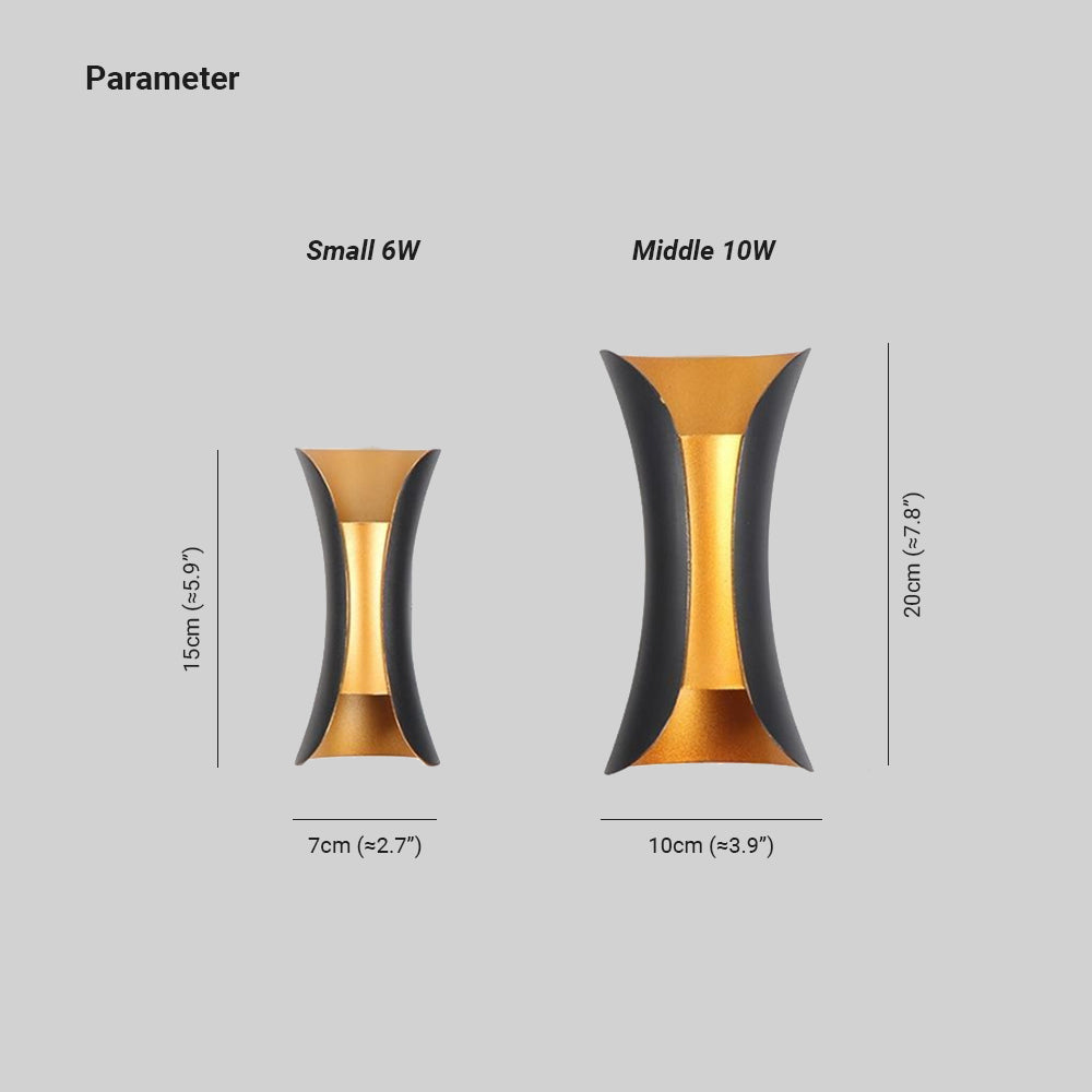 Lampă de Perete LED Calyxor Curvată pentru Exterior