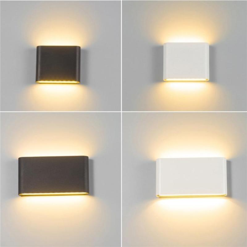 Lampă de perete Orix modernă, dreptunghiulară, etanșă, pentru exterior, Negru/Alb
