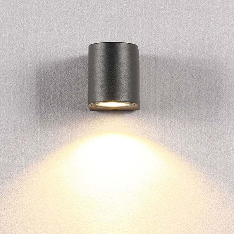 Lampă de perete de exterior Koraq, minimalistă, pătrată, neagră