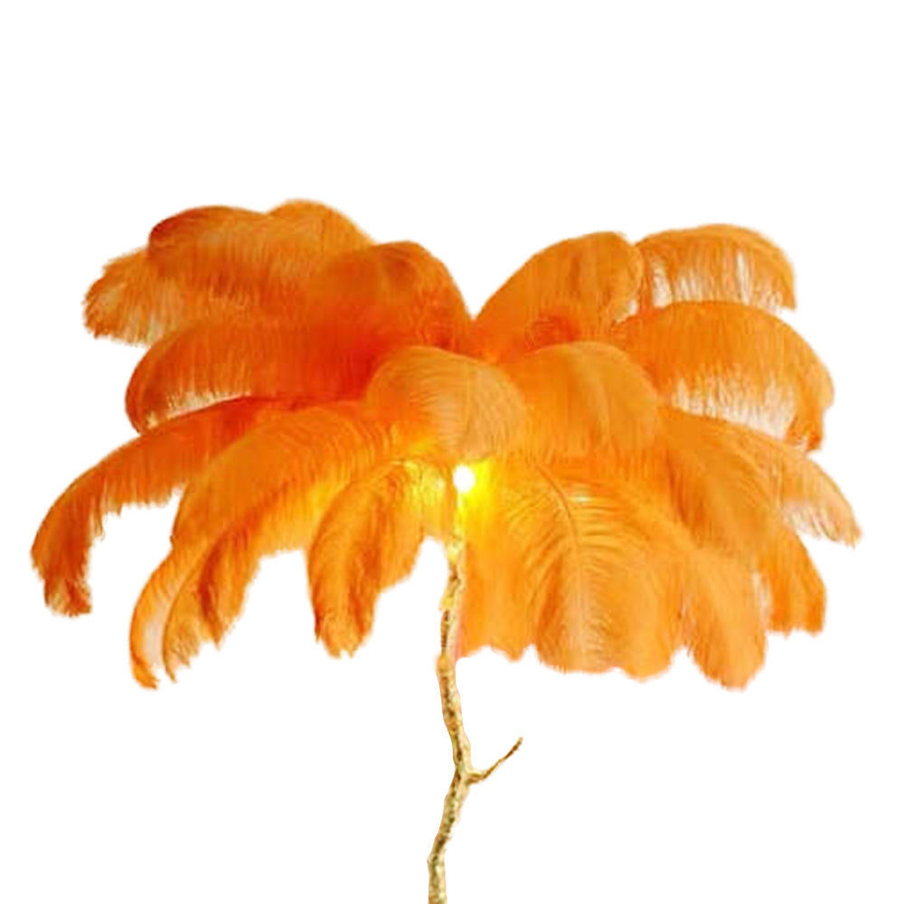 Salenor Nordic Luxury Lampa unică de podea/masă cu pene de struț