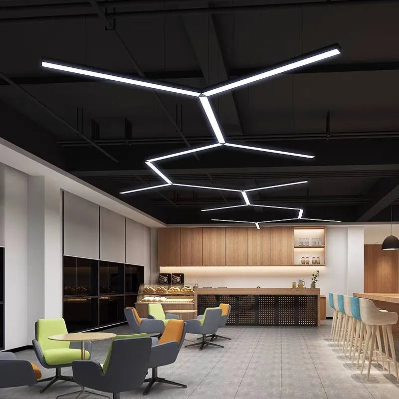 Pendul Soreva LED Minimalist Dreptunghiular Negru