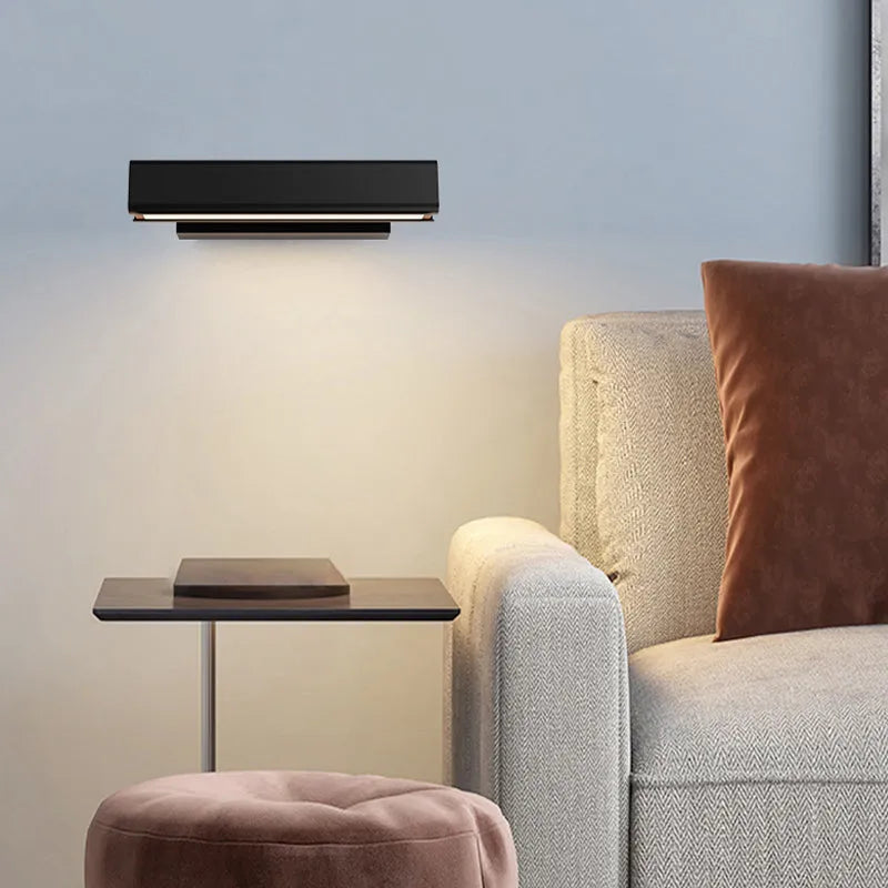 Lampă de Perete Rotativă Heri cu Dreptunghiuri Moderne, Negru/Alb