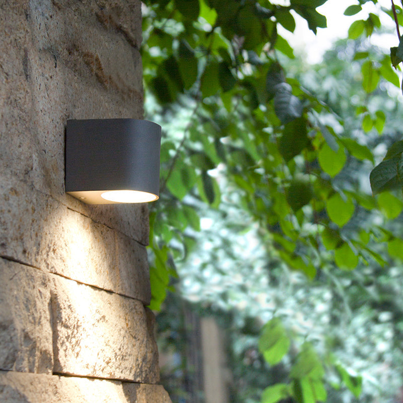 Lampă de perete de exterior Koraq, minimalistă, pătrată, neagră