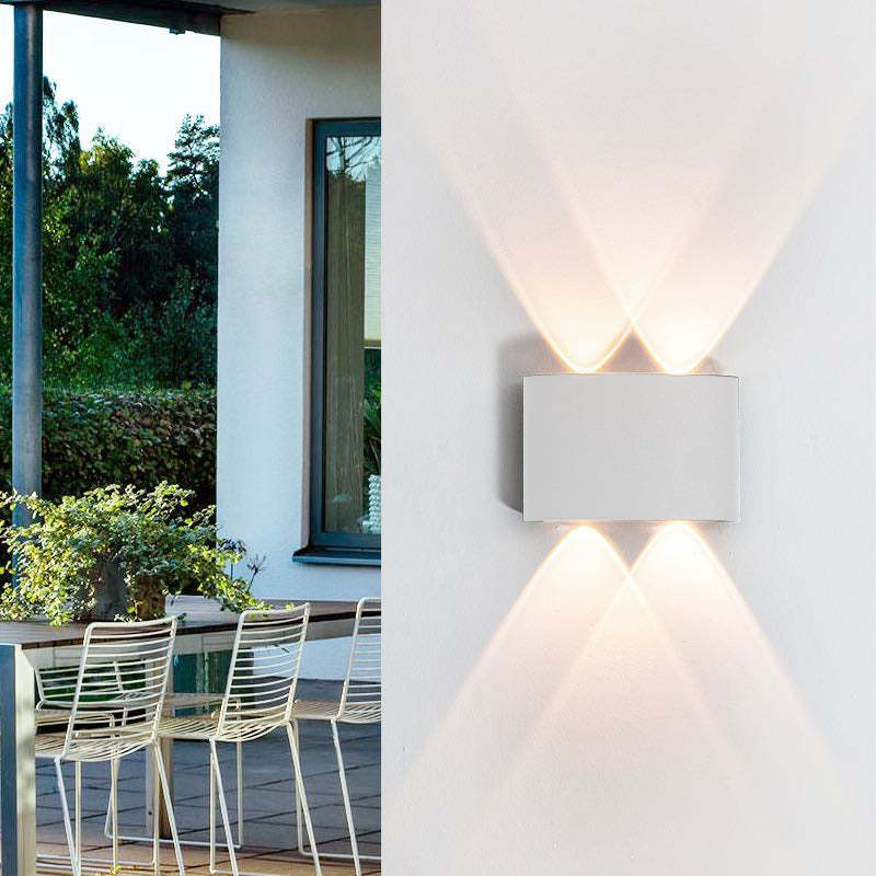 Lampă de perete Nirex Modernă Rectangulară de Exterior cu Design Undă de Apă