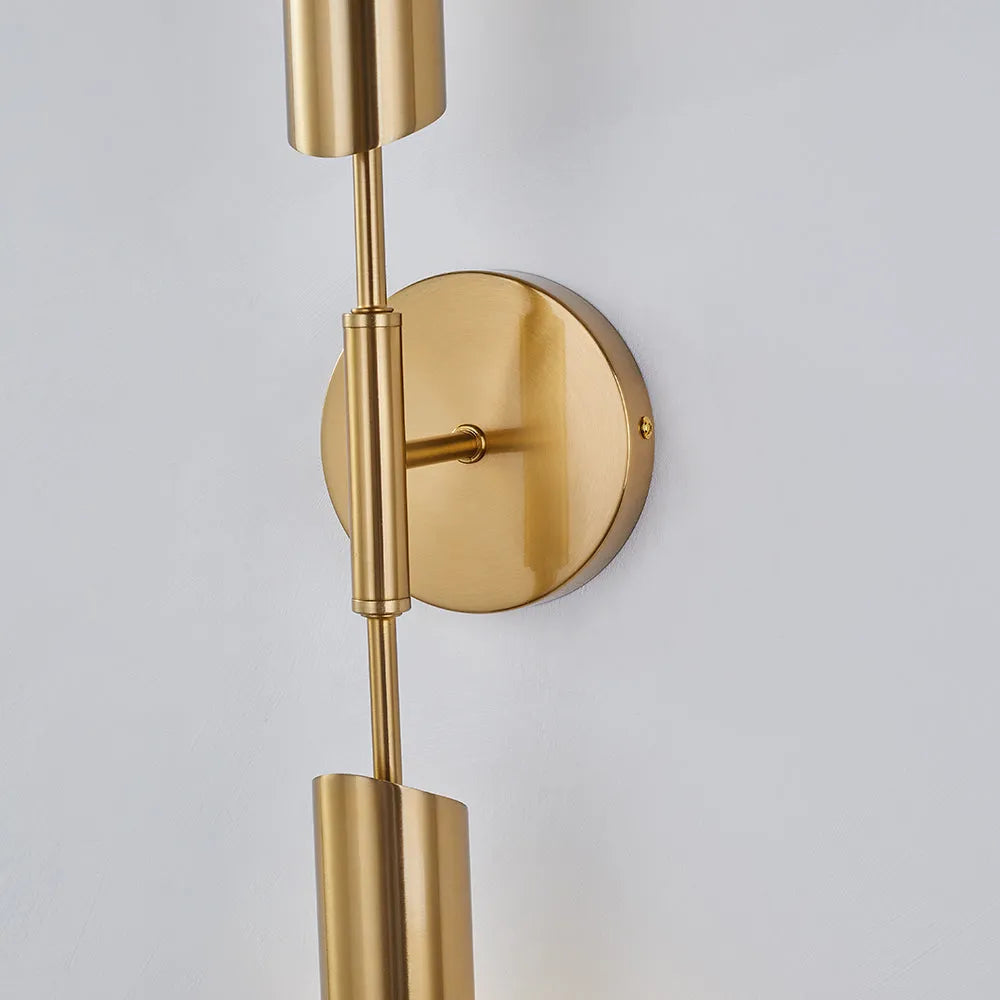 Lampă de perete Zorva de lux, cu două capete, aurie