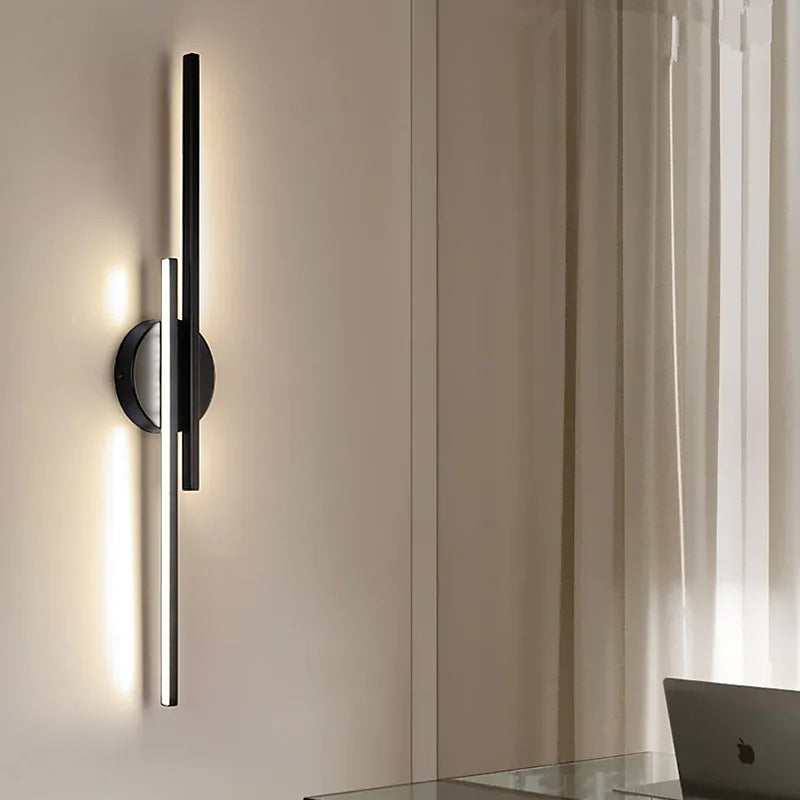 Lampă de perete LED Noviq modernă nordică disc/liniară, negru/alb