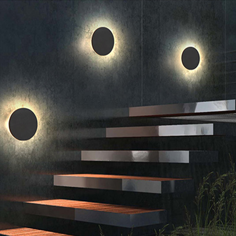 Lampă de Perete Exterior LED Dori Minimalistă, Rotundă/Pătrată, Negru/Alb