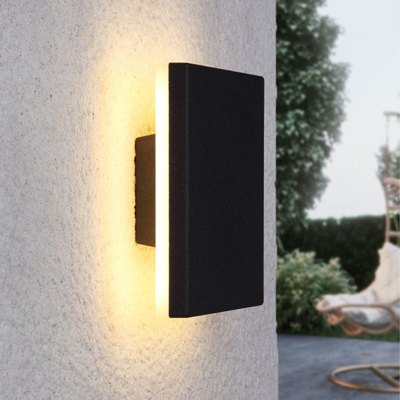 Lampă de Perete Exterior LED Dori Minimalistă, Rotundă/Pătrată, Negru/Alb