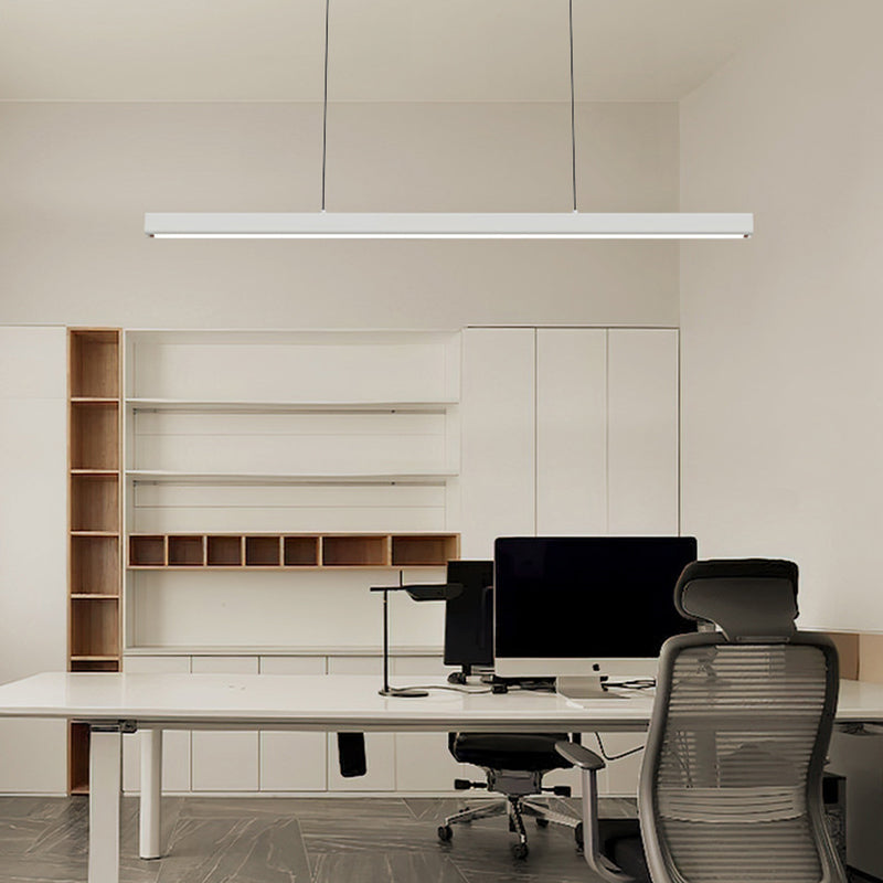 Lampă suspendată liniară Eron, minimalistă, clasică, negru și alb
