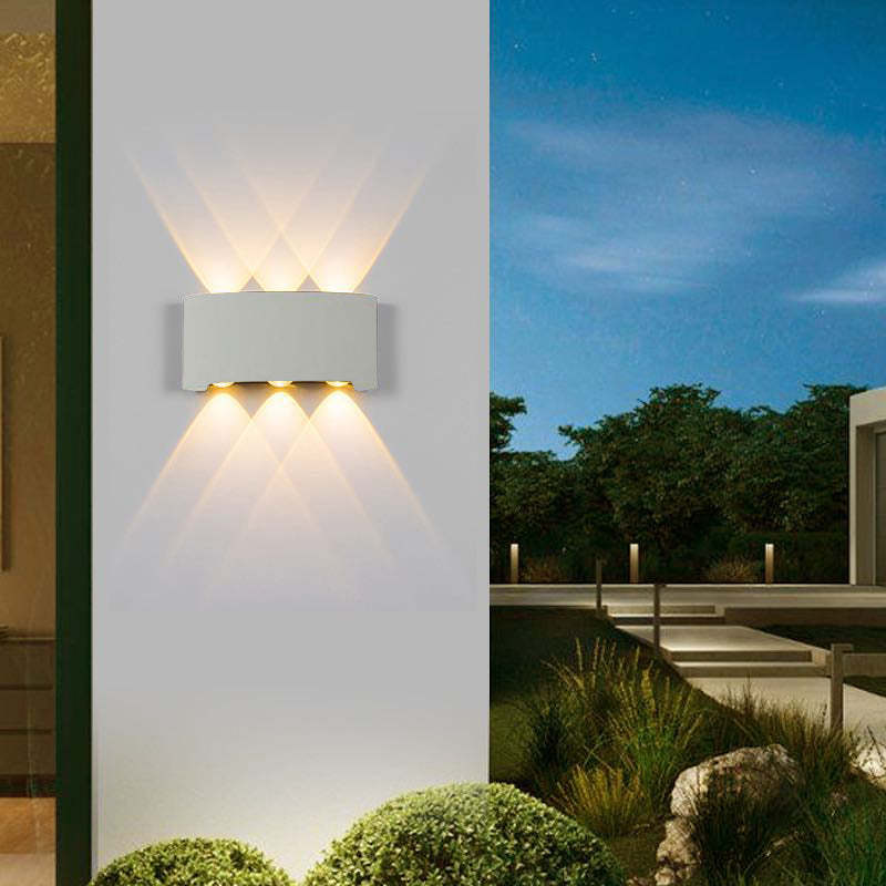 Lampă de perete Nirex Modernă Rectangulară de Exterior cu Design Undă de Apă