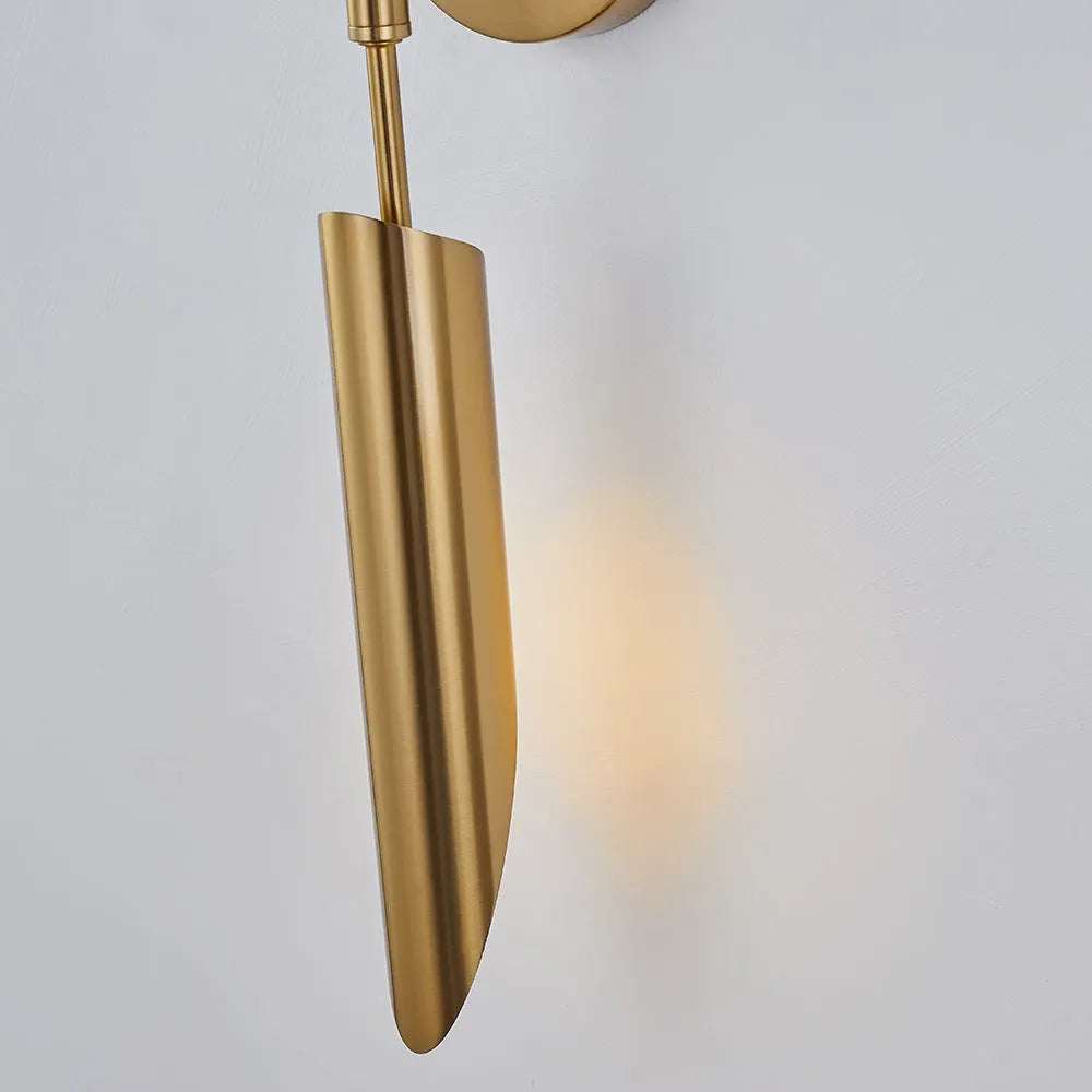 Lampă de perete Zorva de lux, cu două capete, aurie