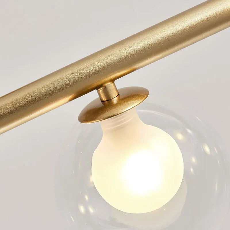 Lustră suspendată Lumirel cu sticlă tip bule, design liniar