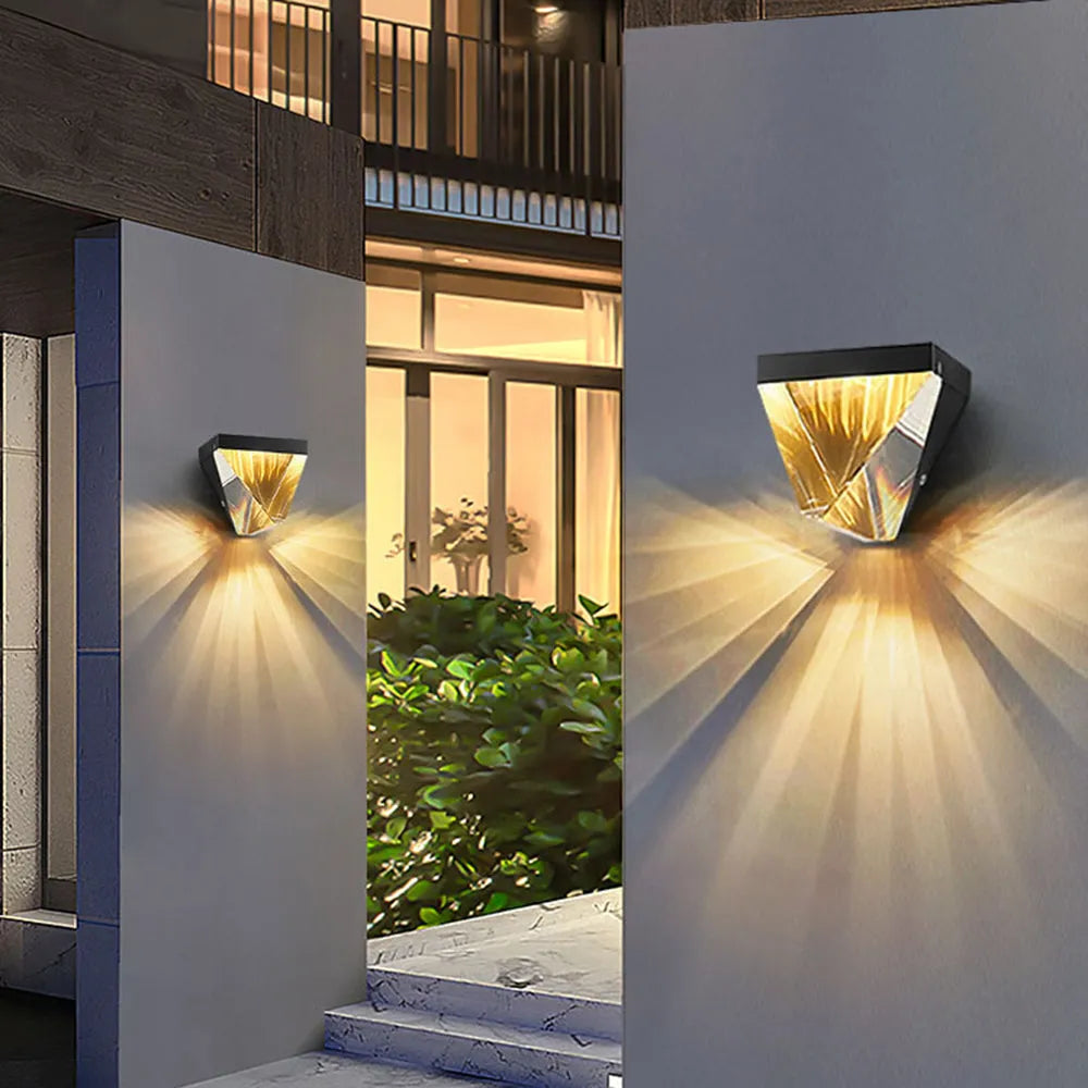 Lampă de Perete Norevia, Impermeabilă, cu Cristal, pentru Exterior