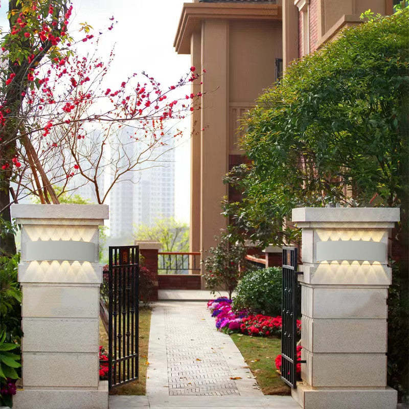 Lampă de perete Nirex Modernă Rectangulară de Exterior cu Design Undă de Apă