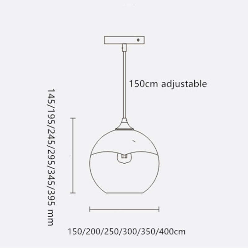 Lampă suspendată Voriq Balon Mat Gradient