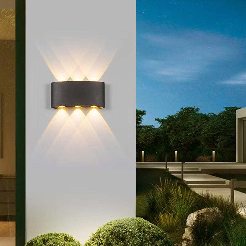 Lampă de perete Nirex Modernă Rectangulară de Exterior cu Design Undă de Apă