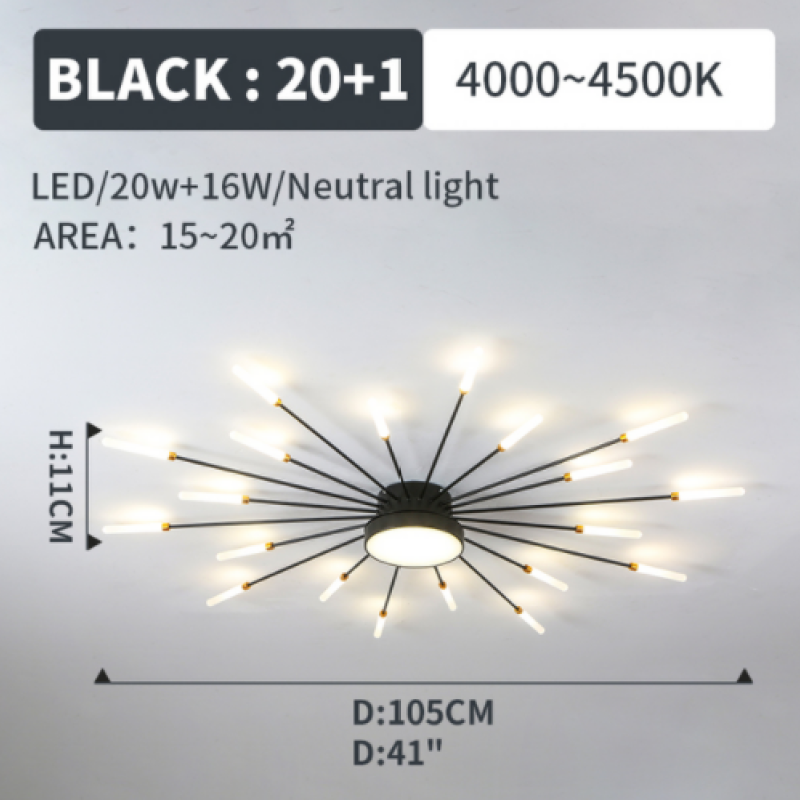 Plafonieră LED Vexor Modernă cu Efect de Artificii