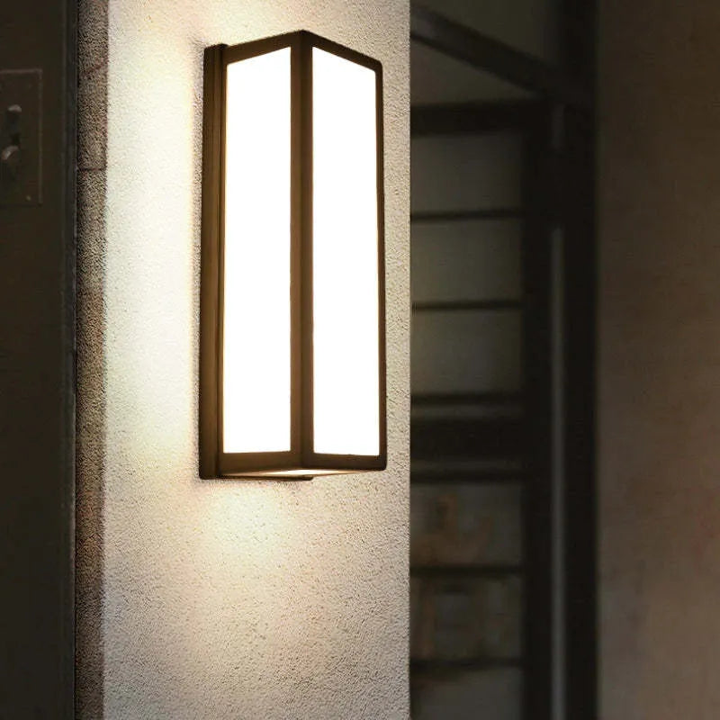 Lampă de perete Noven Modernă Impermeabilă cu Design în Cruce pentru Exterior Neagră