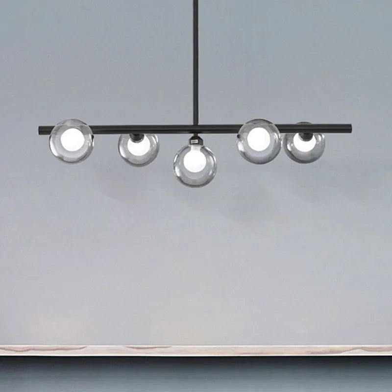 Lustră suspendată Lumirel cu sticlă tip bule, design liniar