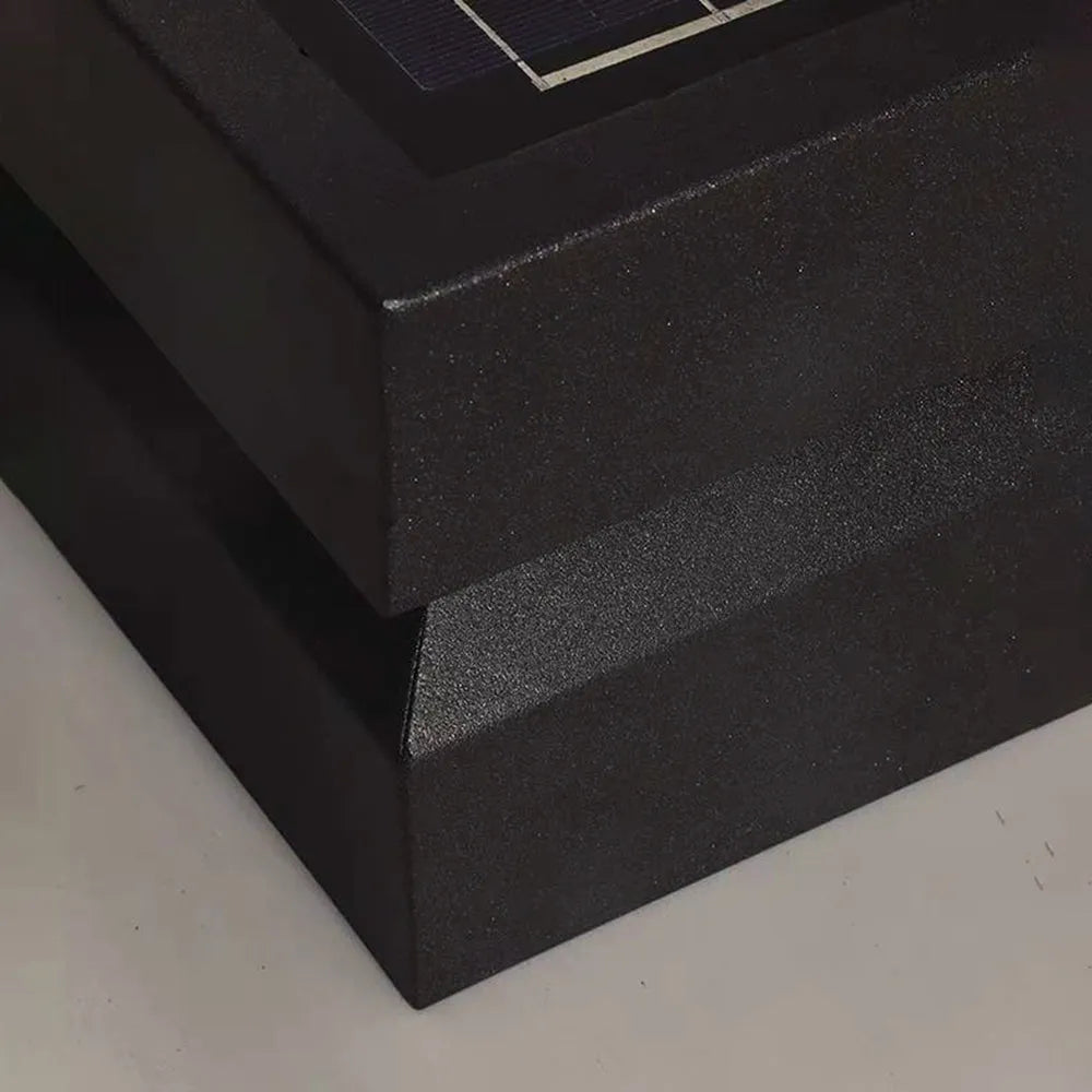 Lampă de Exterior Corvex Modernă Concavă Neagră Solară