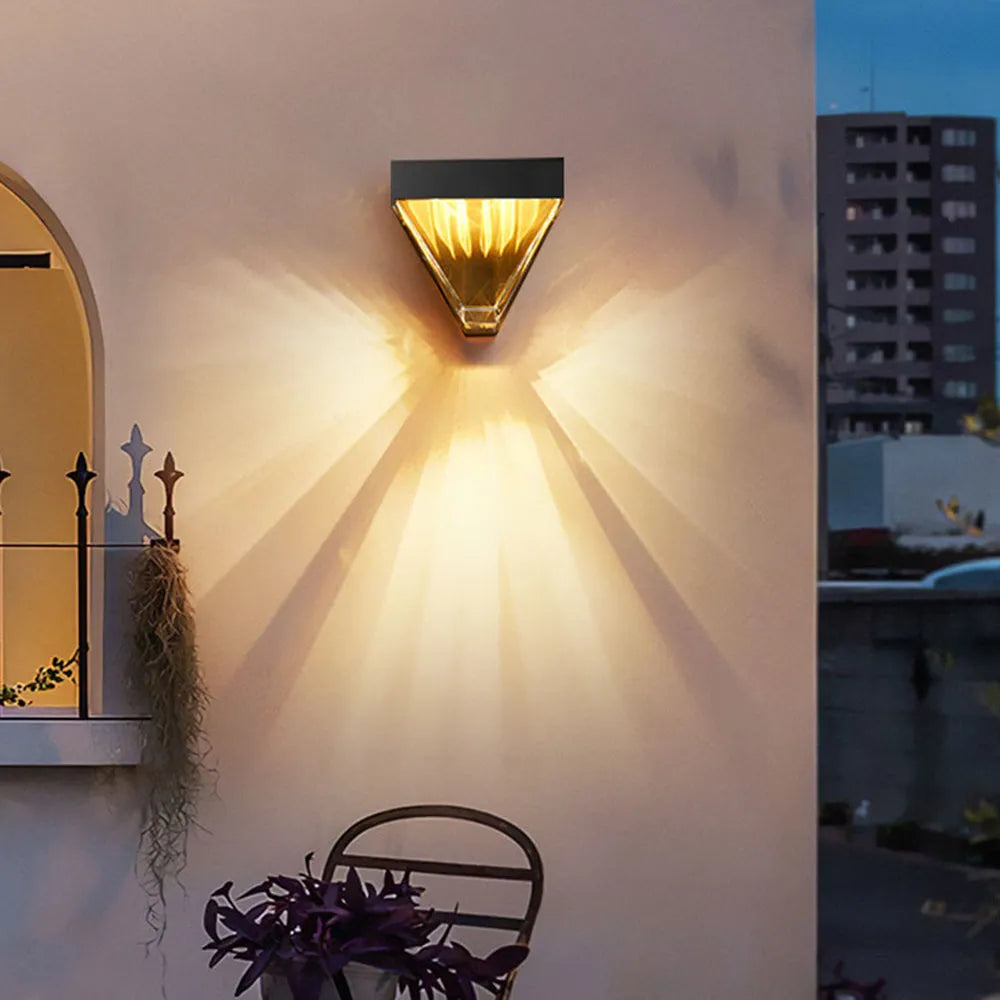 Lampă de Perete Norevia, Impermeabilă, cu Cristal, pentru Exterior