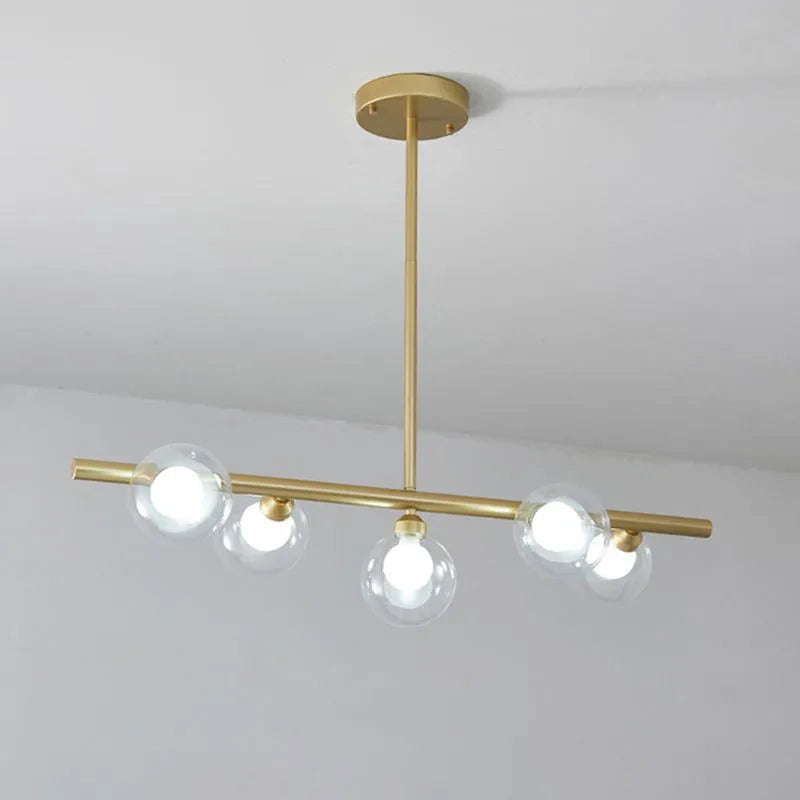 Lustră suspendată Lumirel cu sticlă tip bule, design liniar