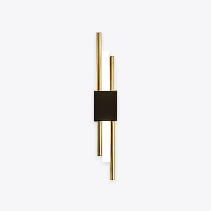 Aplică de perete LED Nariq Modern Bar, Negru/Auriu