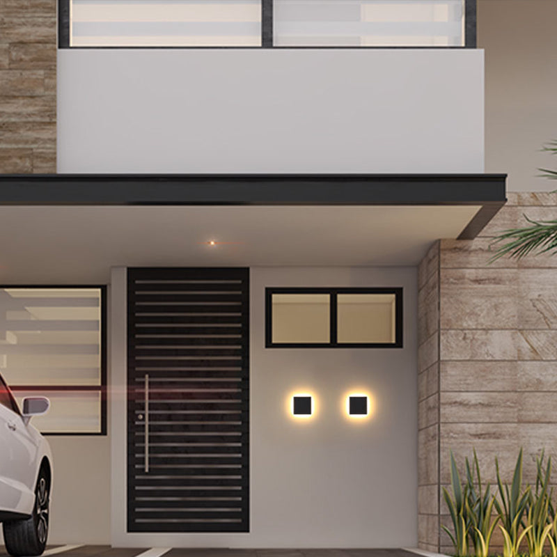Lampă de Perete Exterior LED Dori Minimalistă, Rotundă/Pătrată, Negru/Alb