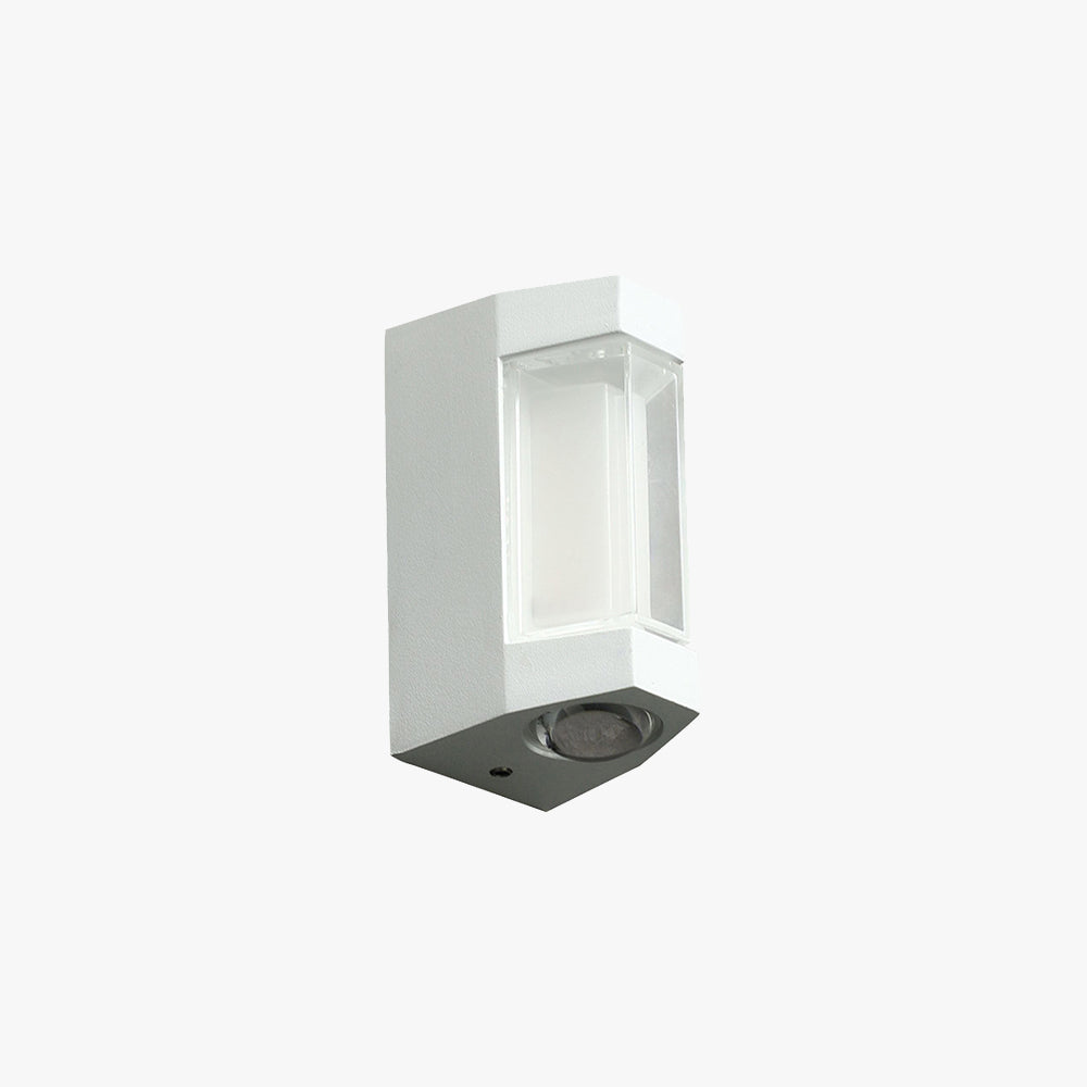 Lampă de perete Alvoren Nordică pentru exterior, cu lumină sus-jos, Alb/Negru