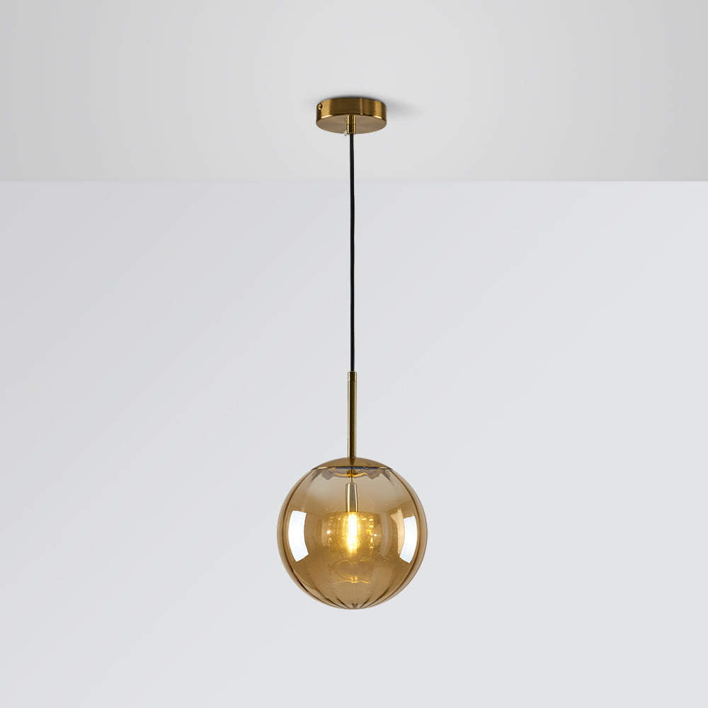 Lampă suspendată Elsyn, glob de sticlă modernă