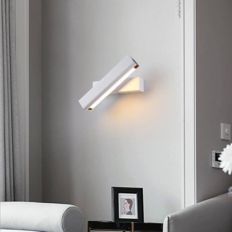 Lampă de Perete Rotativă Heri cu Dreptunghiuri Moderne, Negru/Alb