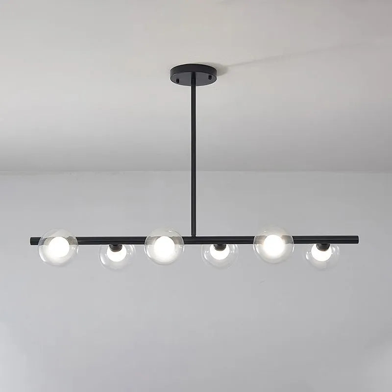 Lustră suspendată Lumirel cu sticlă tip bule, design liniar