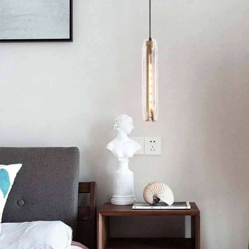 Lampă suspendată Orinex, design, din alamă și sticlă fumurie