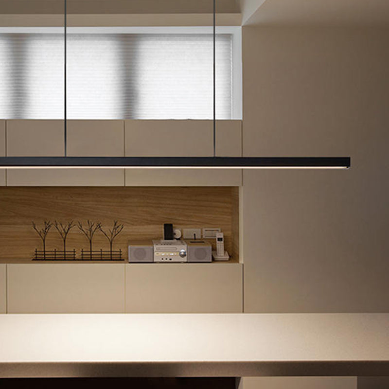 Lampă suspendată liniară Eron, minimalistă, clasică, negru și alb