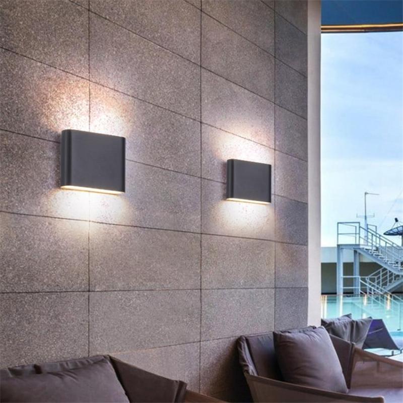 Lampă de perete Orix modernă, dreptunghiulară, etanșă, pentru exterior, Negru/Alb