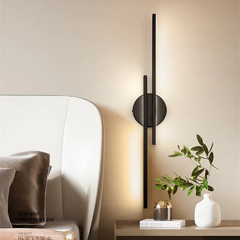 Lampă de perete LED Noviq modernă nordică disc/liniară, negru/alb