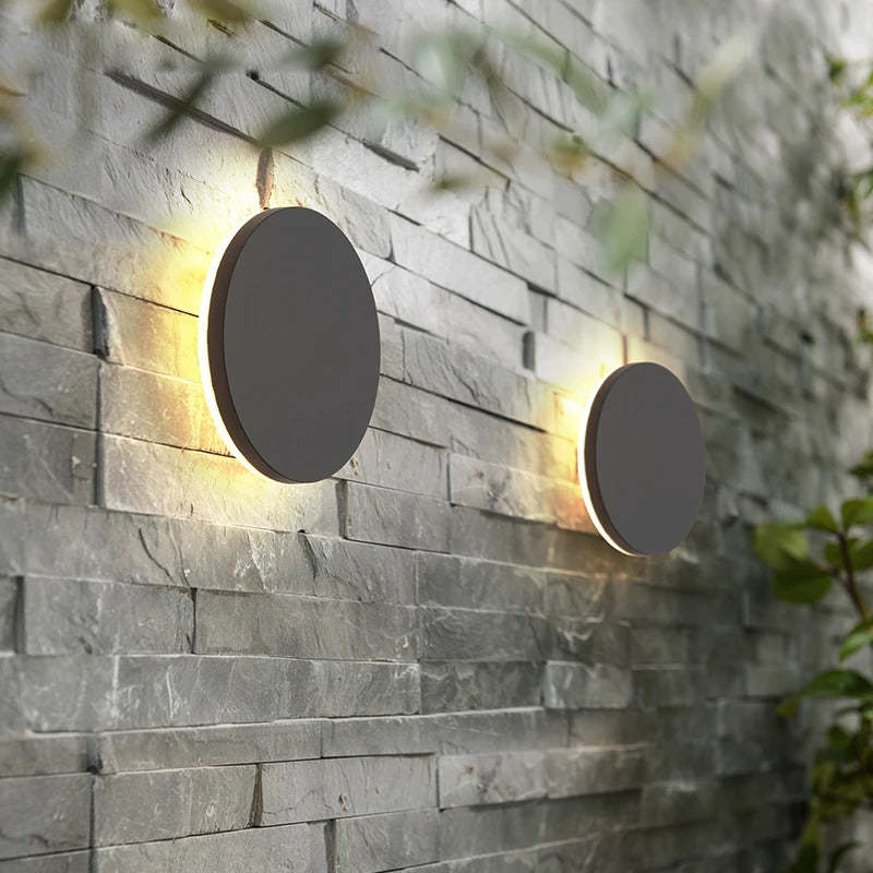 Lampă de Perete Exterior LED Dori Minimalistă, Rotundă/Pătrată, Negru/Alb