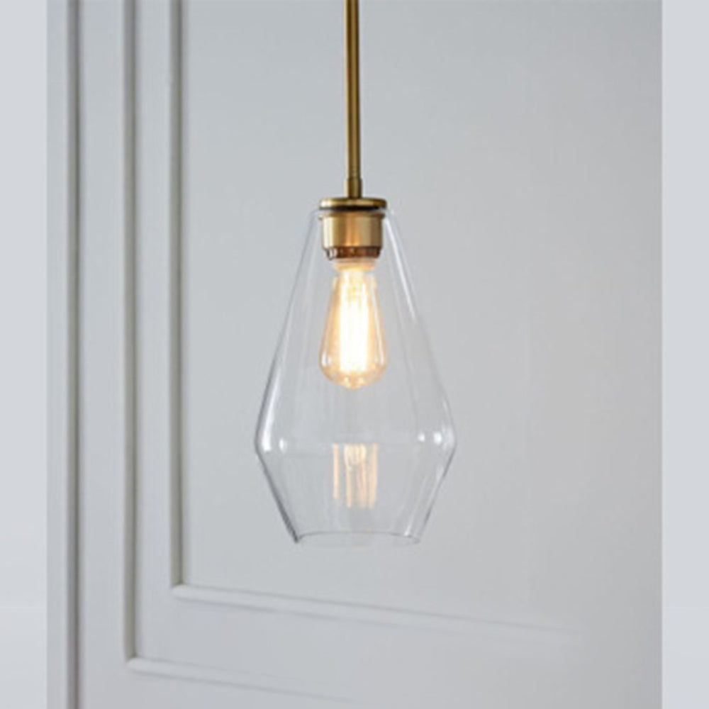 Lampă suspendată Virelo, sticlă diamant transparent/chihlimbar